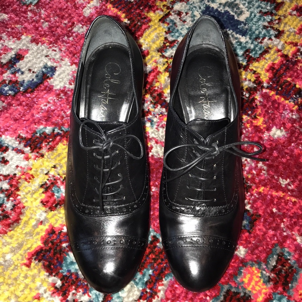 Cole Haan Nike Air Black Brogue Lace Boots